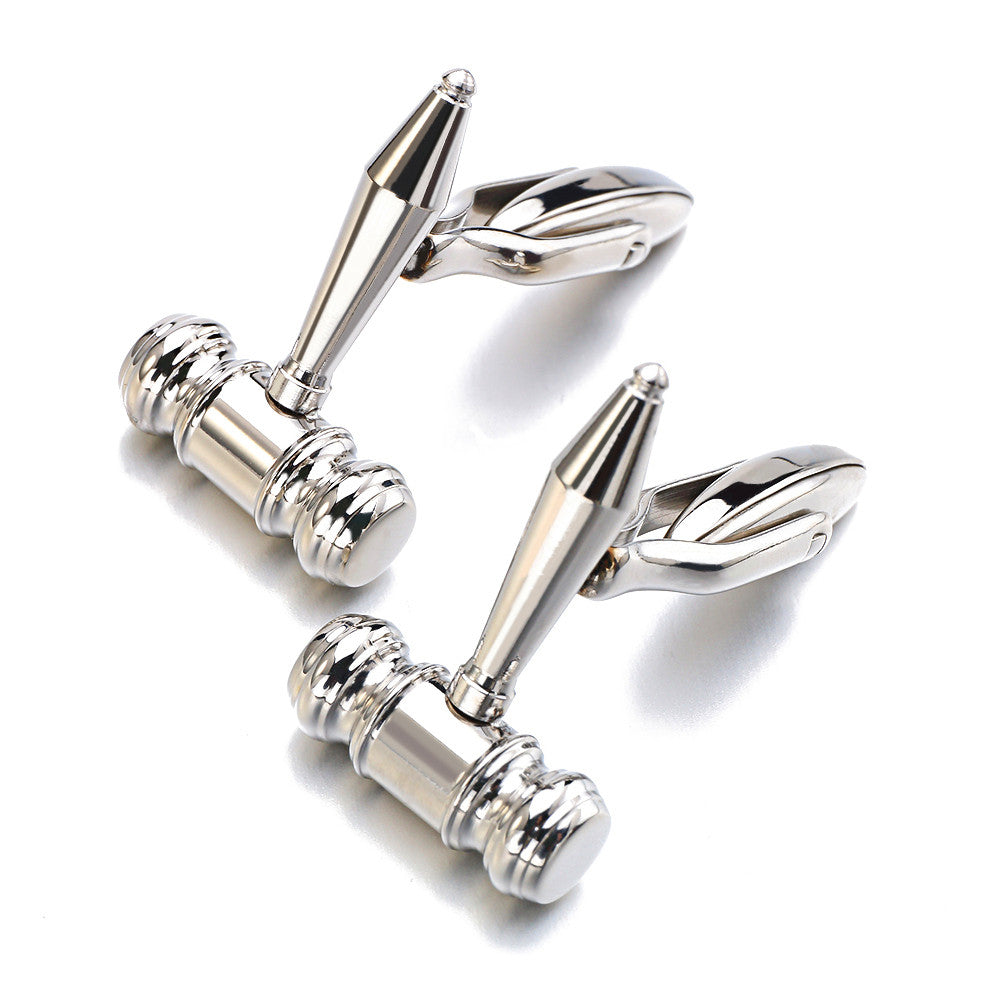 Men's Shirt Cufflinks Stainless Steel Cufflinks Hammer Cufflinks Metal Cufflinks French Cufflinks