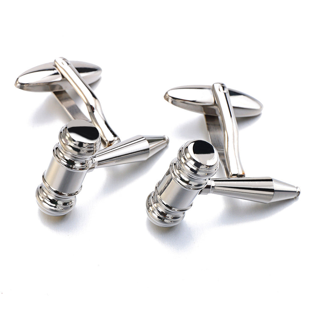 Men's Shirt Cufflinks Stainless Steel Cufflinks Hammer Cufflinks Metal Cufflinks French Cufflinks