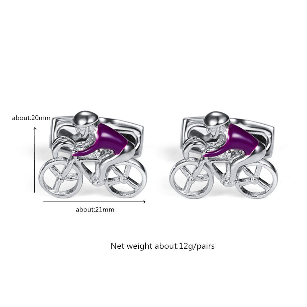 High Grade Stainless Steel Cufflinks Cycling Men's French Shirt Sleeve Stud