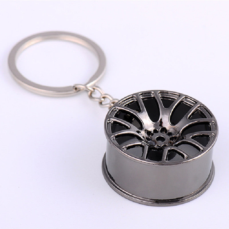 Supercharged Turbine Wheel Modified Metal Keychain