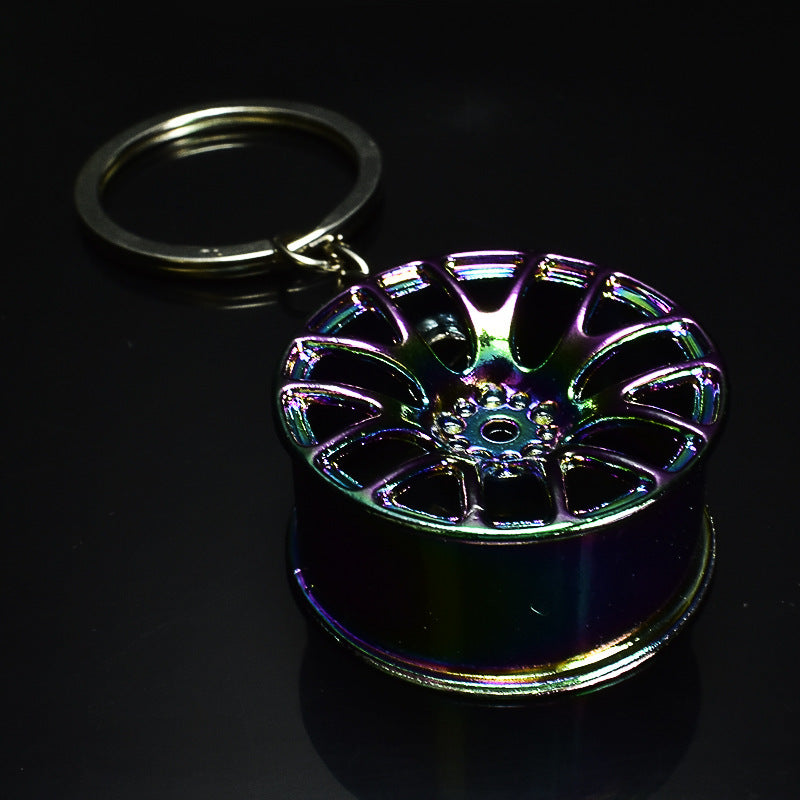 Supercharged Turbine Wheel Modified Metal Keychain