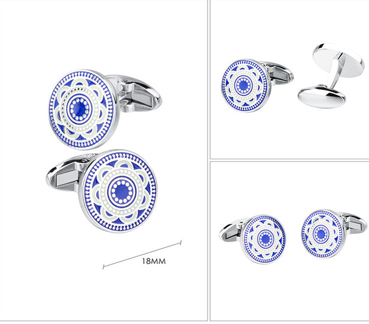 Savas French Shirt Cufflinks Round Cuff Nails