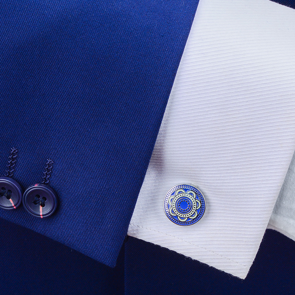 Savas French Shirt Cufflinks Round Cuff Nails