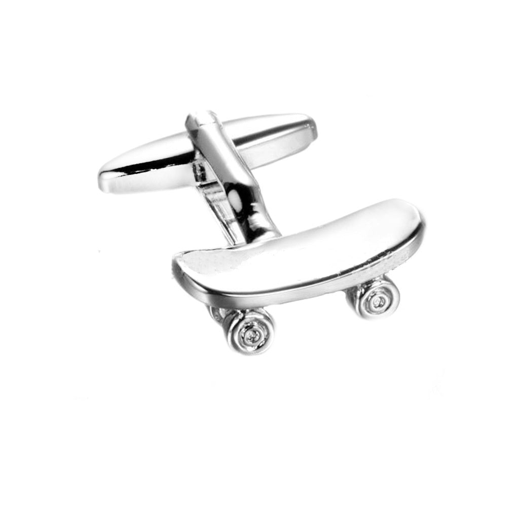 Spot Skateboard Cufflinks 3D Metal Men's Cufflinks