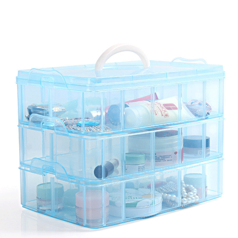 Extra Large Three-Layer Plastic Box Jewelry Box Jewelry Box