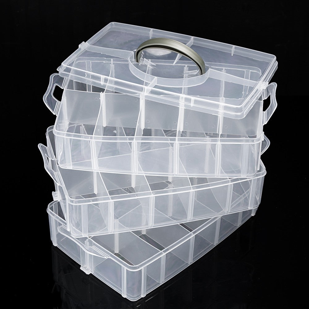 Extra Large Three-Layer Plastic Box Jewelry Box Jewelry Box