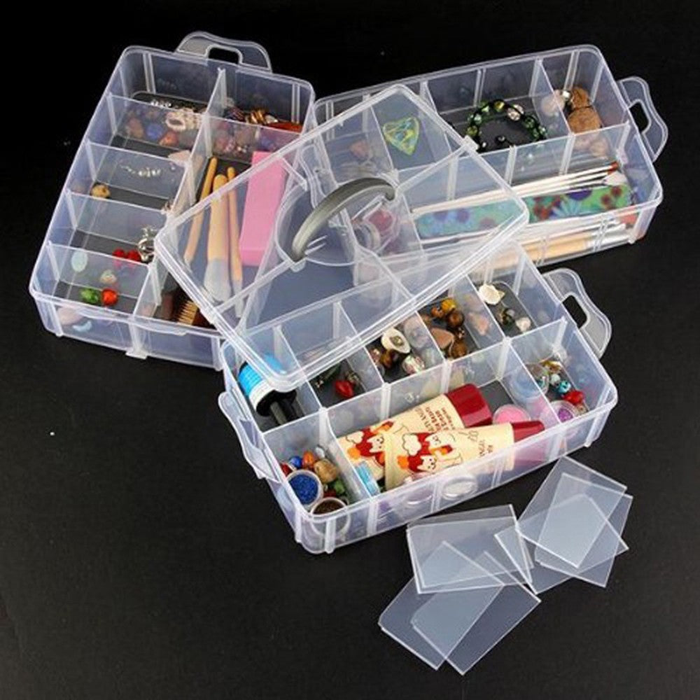 Extra Large Three-Layer Plastic Box Jewelry Box Jewelry Box