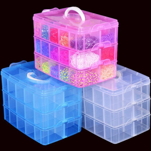 Extra Large Three-Layer Plastic Box Jewelry Box Jewelry Box