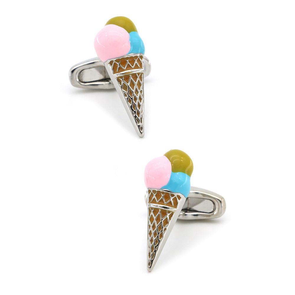 Men's French Button Ice Cream Cufflinks