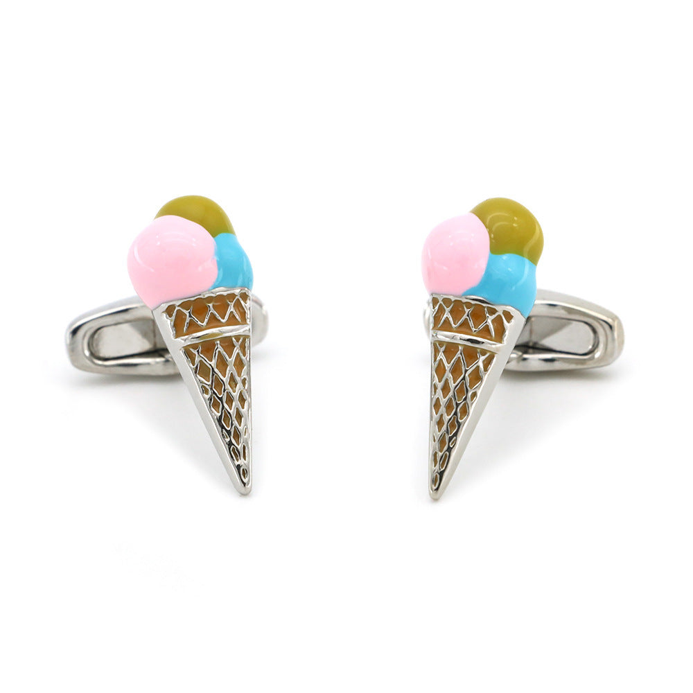 Men's French Button Ice Cream Cufflinks