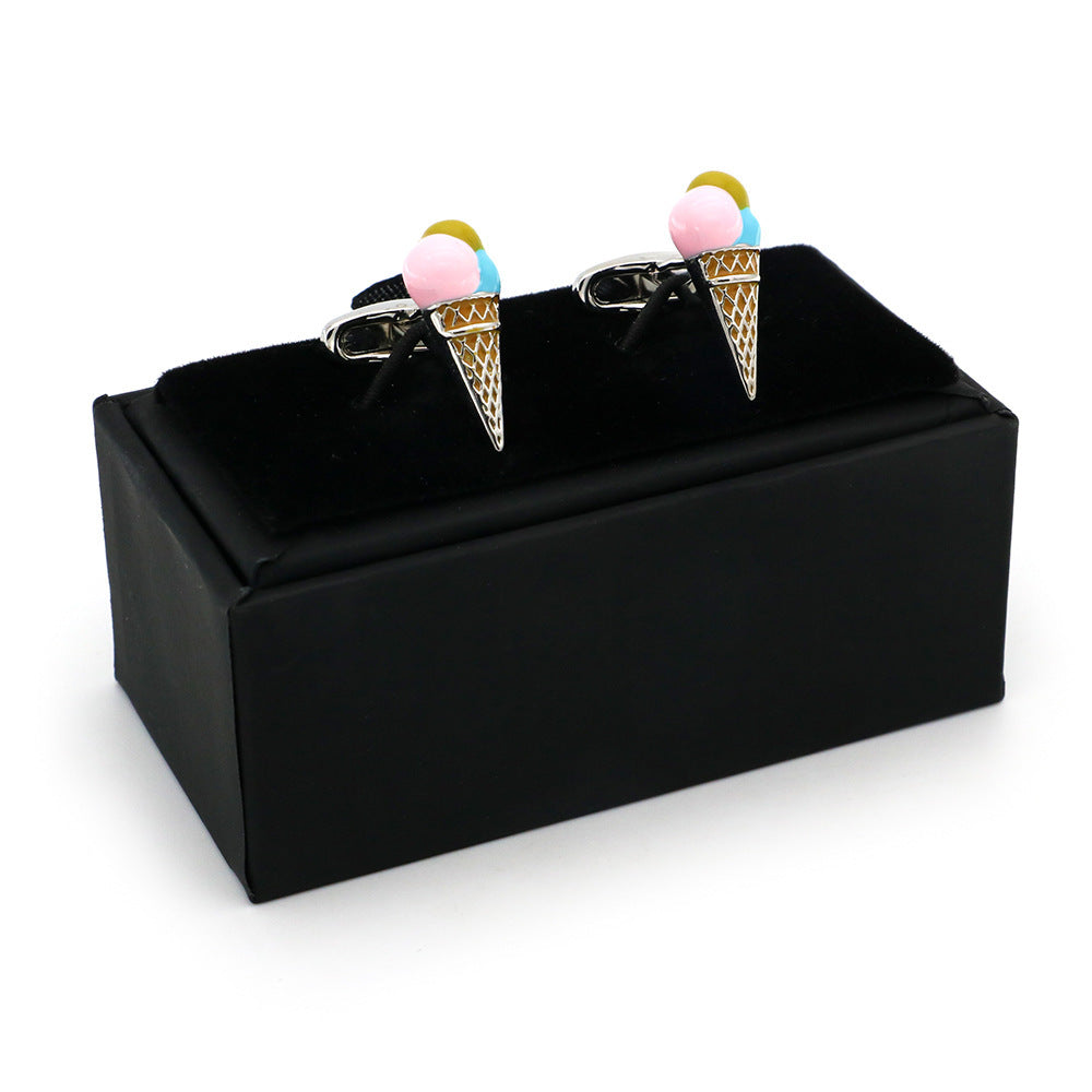 Men's French Button Ice Cream Cufflinks