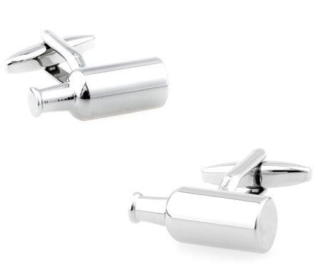 Pictogram Series Silver Wine Bottle Cufflinks