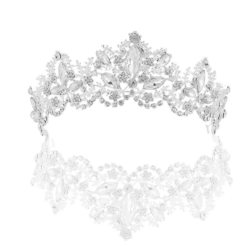 Baroque Exquisite Crown Bridal Light Gold Crown Wedding Accessories