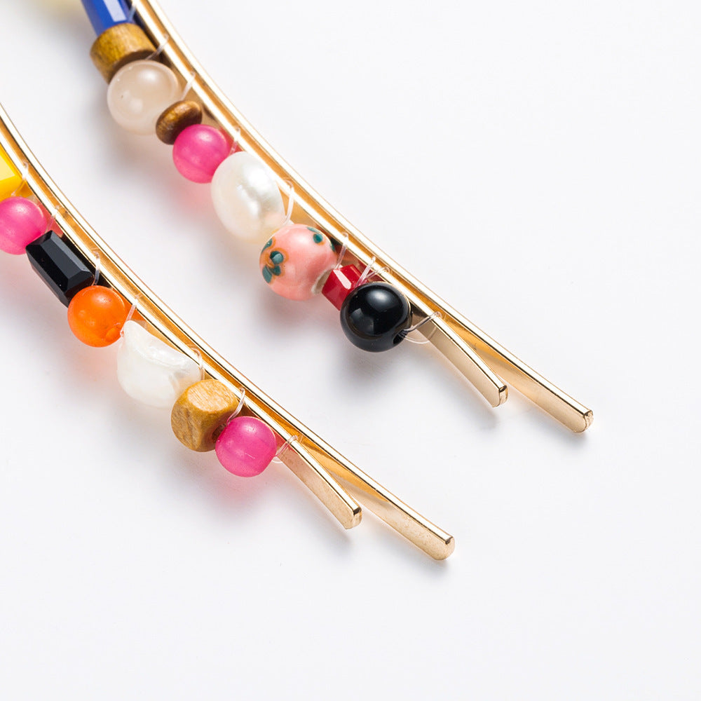 Color Wood Handmade Ethnic Hairpin Set