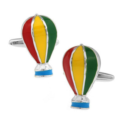 Copper Colorful Hot Air Balloon Cufflinks Enamel Cufflinks