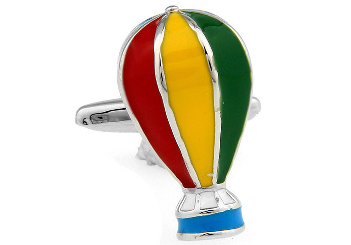 Copper Colorful Hot Air Balloon Cufflinks Enamel Cufflinks