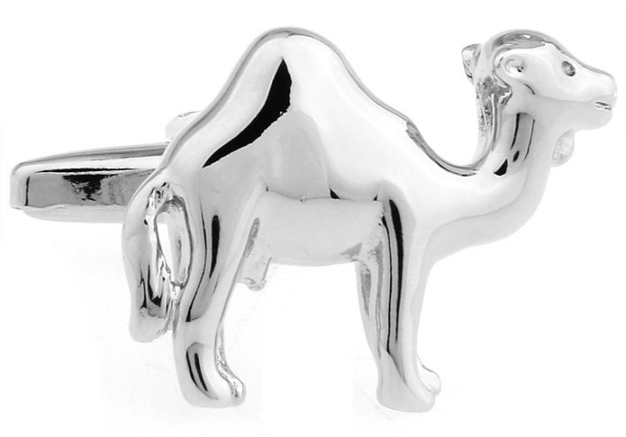 Men's And women's French Silver Camel Cufflinks