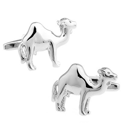 Men's And women's French Silver Camel Cufflinks