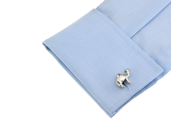 Men's And women's French Silver Camel Cufflinks