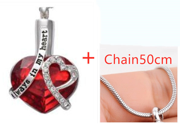 Glass Love Urn Memorial Pendant