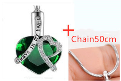 Glass Love Urn Memorial Pendant