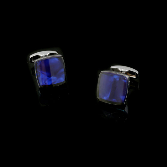 High Quality Starry Blue Square Cufflinks