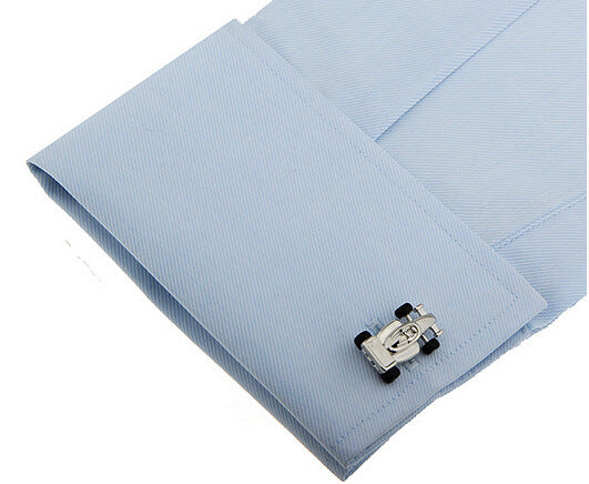 Fun Racing Epoxy Paint Men's French Cufflinks