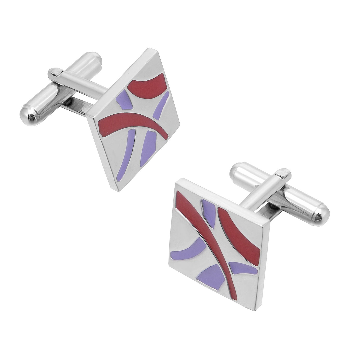 Square Color Drip Glaze Business Shirt Cufflinks