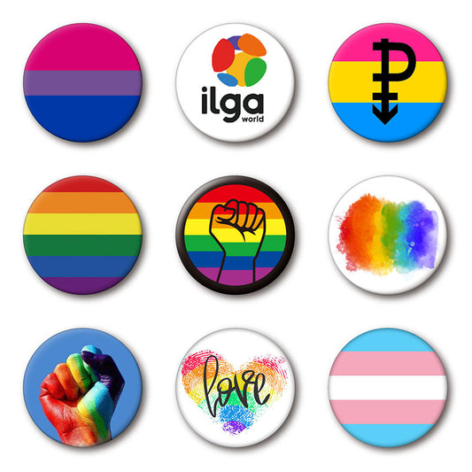 Rainbow Badge Anti-Discrimination Medal Gay Marriage Equality Sign Jewelry Brooch