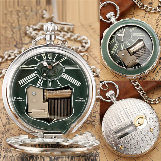 Eight Music Box Hollow Necklace Watch Waterproof