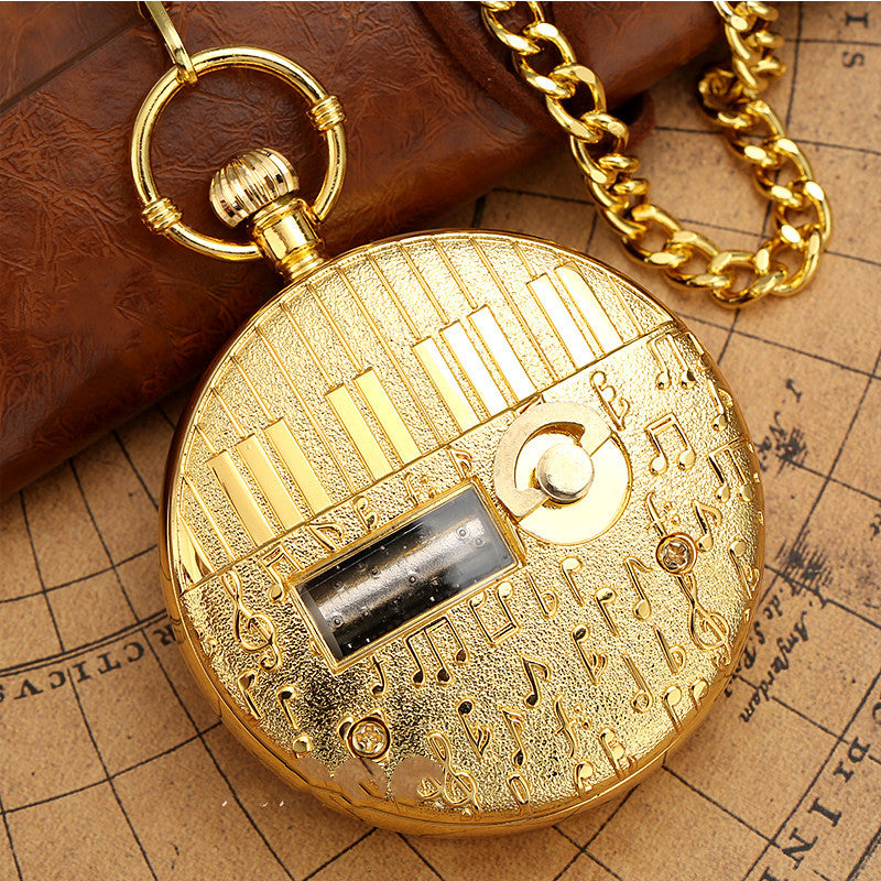 Eight Music Box Hollow Necklace Watch Waterproof