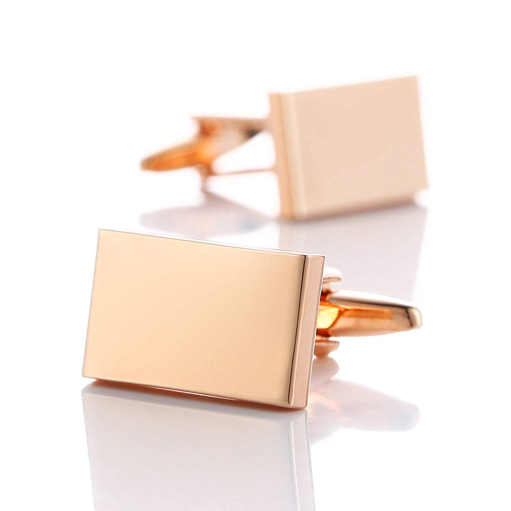 Plain Metal Rectangular Cufflinks High Quality Cufflinks