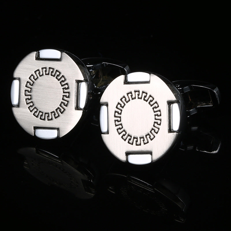 Round Mechanical Pattern Pattern Suit Shirt Cufflinks