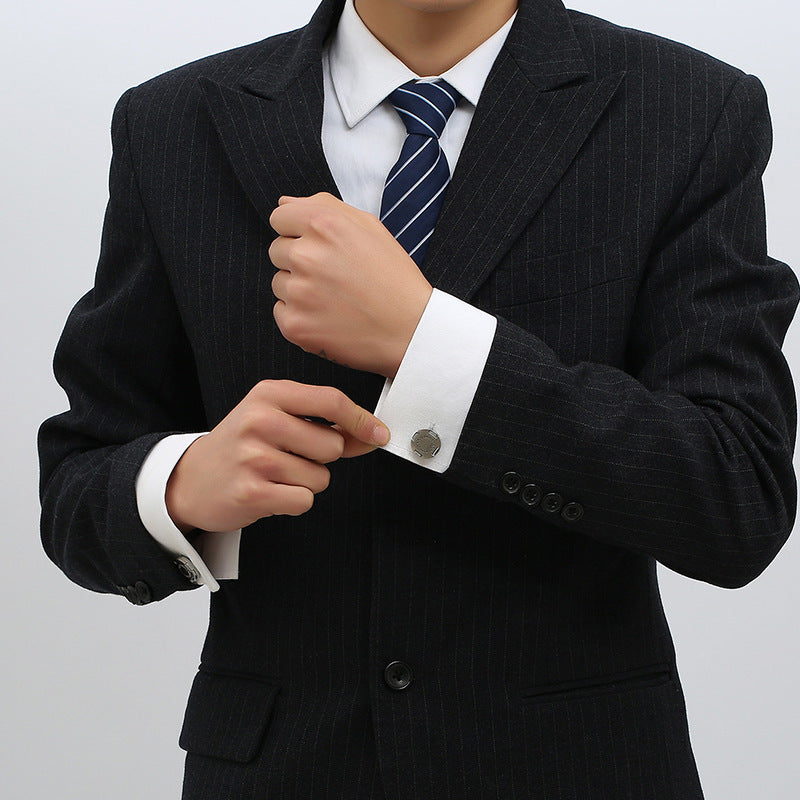 Round Mechanical Pattern Pattern Suit Shirt Cufflinks