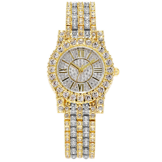 Full Rhinestone Starry Bracelet Waterproof Quartz Watch