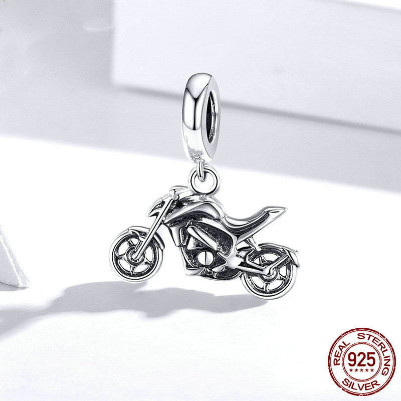 Motorcycle S925 Sterling Silver Pendant Diy Accessories