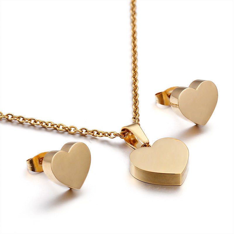 About Fashion Heart Pendant Earrings Jewelry Set