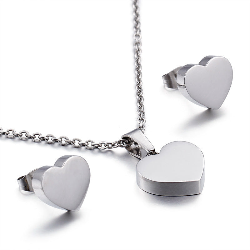 About Fashion Heart Pendant Earrings Jewelry Set