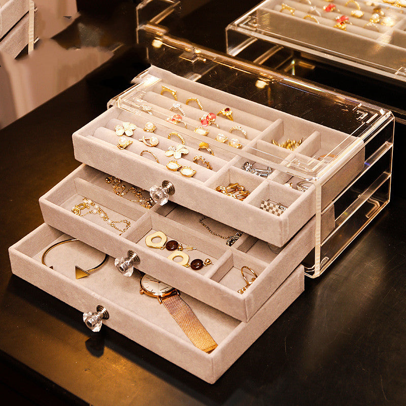 Acrylic Multi-Drawer Jewelry and Cosmetic Organizer