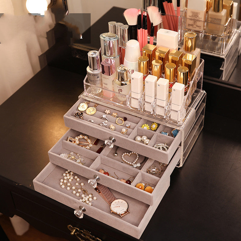 Acrylic Multi-Drawer Jewelry and Cosmetic Organizer