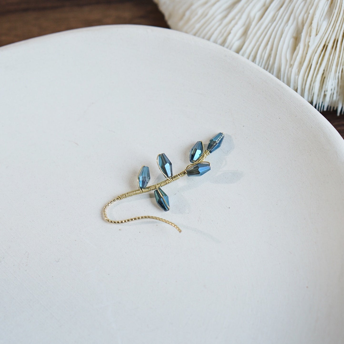 Beaded Winding Earrings Without Pierced Earrings