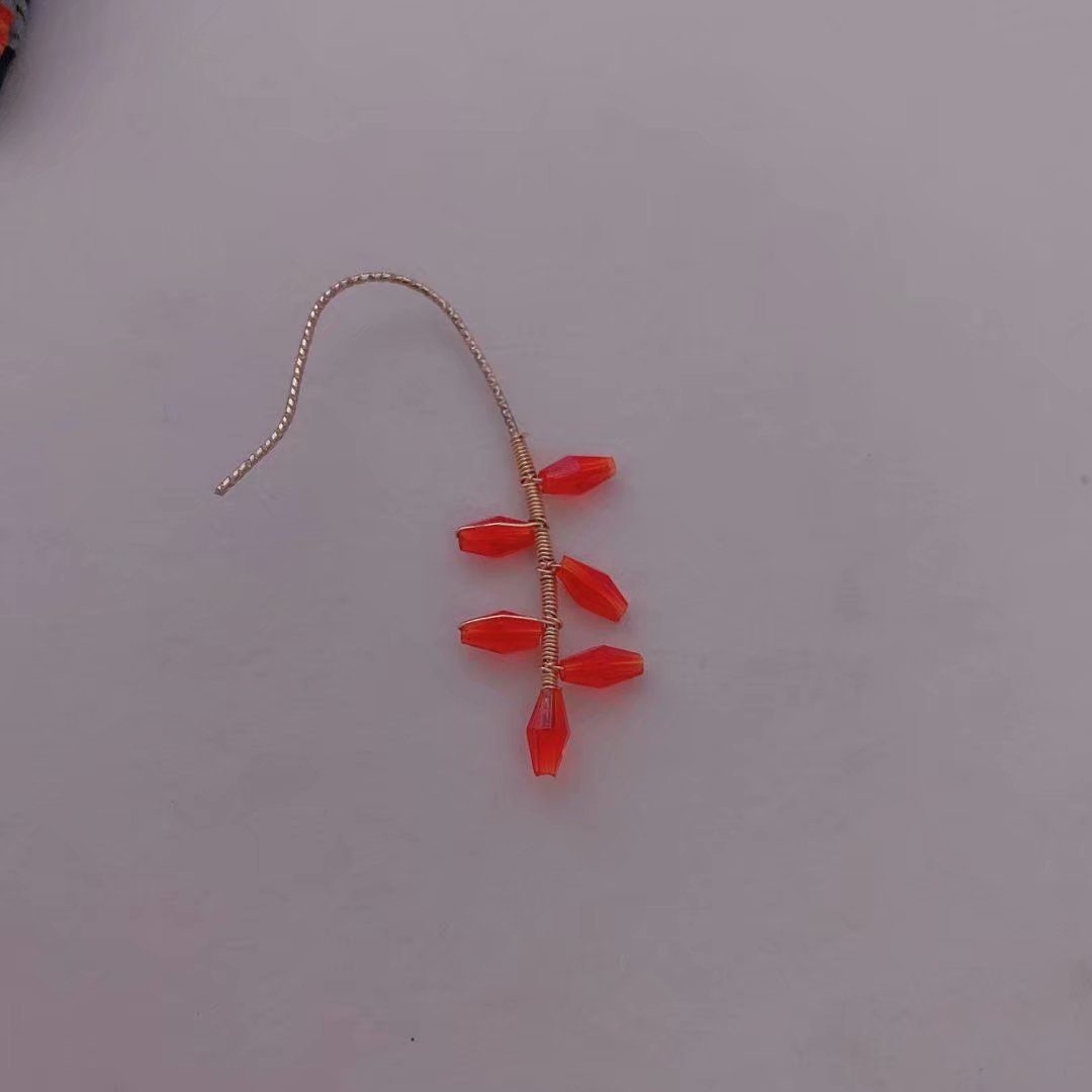 Beaded Winding Earrings Without Pierced Earrings