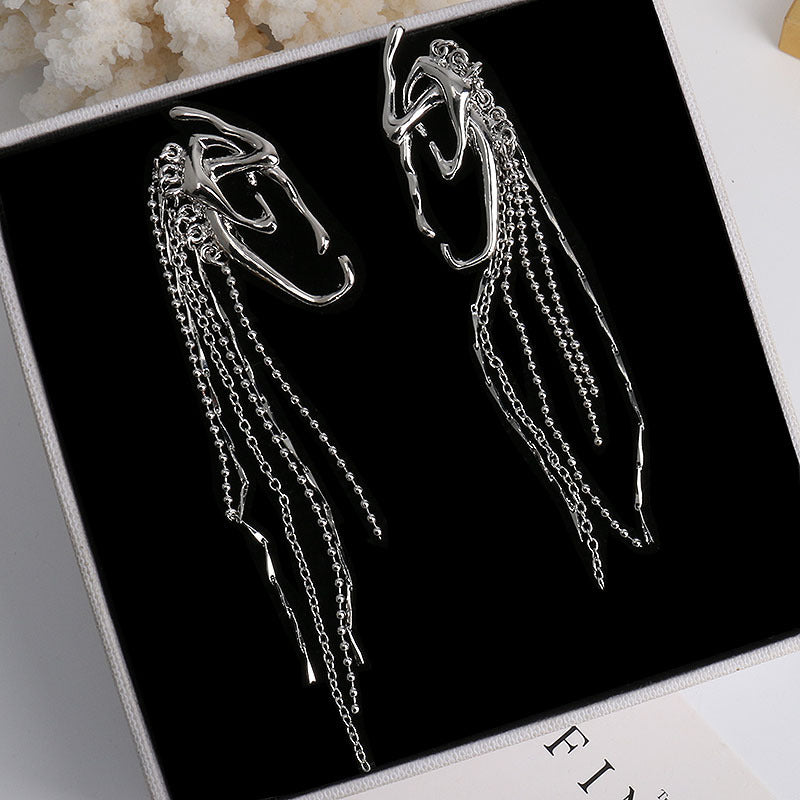 Cloud Irregular Stud Earrings Silver Needle Earrings Earrings