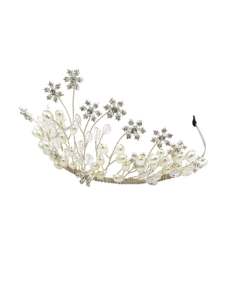 Beautiful Snowflake Flower Bridal Crown