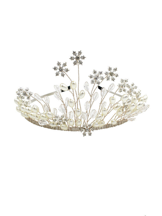 Beautiful Snowflake Flower Bridal Crown