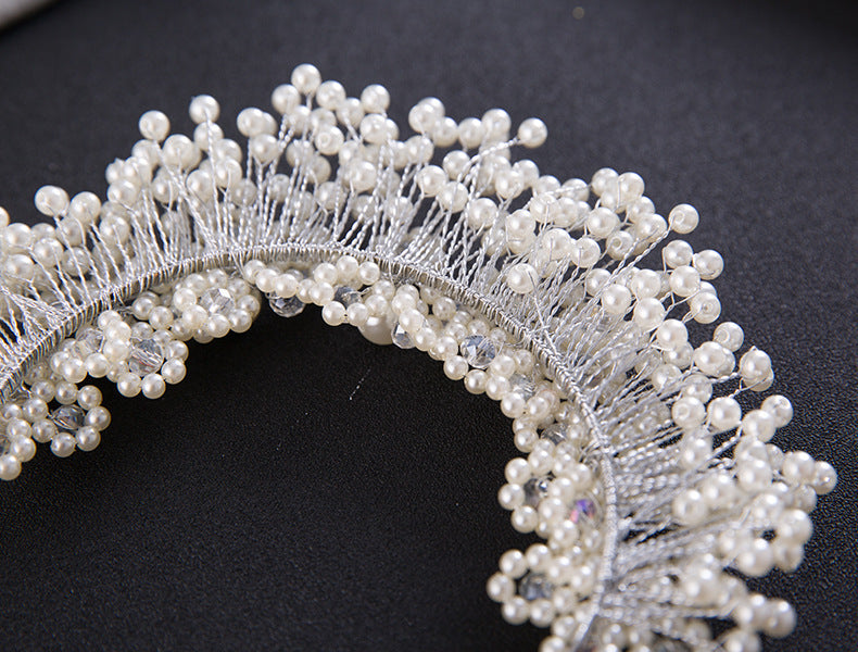Elegant Pearl and Floral Bridal Headband