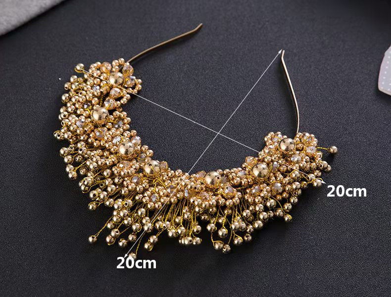Elegant Pearl and Floral Bridal Headband