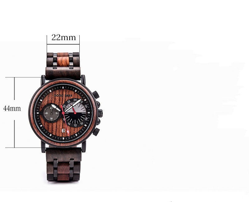 Fashion Chronograph Calendar Laser Watch