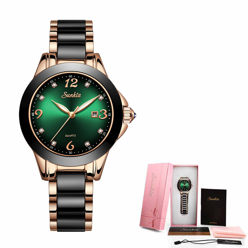 Fashion Women's Watch Luxury Ceramic Analog Watch