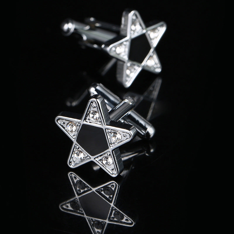 Novel Five-Pointed Star Shape Cufflinks